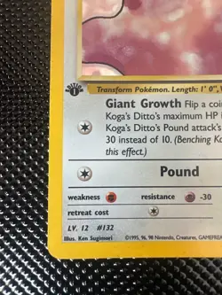 WoTC Pokemon Gym Challenge Koga's Ditto 1st edition - Image 5