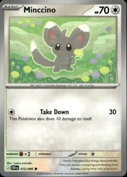 Minccino 072/086 Common Chaos Rising Pokemon Near Mint - Image 1