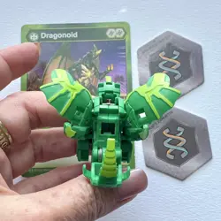 Bakugan Battle Planet VENTUS DRAGONOID Figure B200 Card And 2 Bakucores AS IS - Image 5
