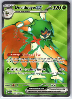 Decidueye ex 100/088 Holo Ultra Rare Perfect Order Pokemon Holo Near Mint - Image 1