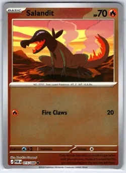 Salandit 015/088 Common Perfect Order Pokemon Reverse Holo Near Mint - Image 1
