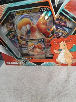 (1) 2021 Pokemon TCG - Dragonite V FACTORY Sealed Box Plus PROMO CARD - Image 5