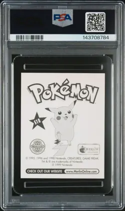 PSA 10 GEM MINT 1999 MERLIN POKEMON S18 TANGELA-PRISM - Image 2