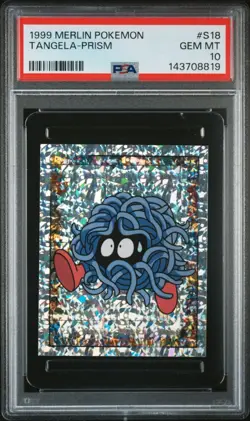 PSA 10 GEM MINT 1999 MERLIN POKEMON S18 TANGELA-PRISM - Image 3