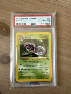 Pokemon TCG Arbok Fossil 31/62 Regular Unlimited Uncommon - Image 1