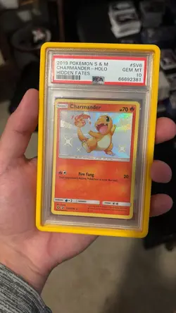 Pokemon TCG Hidden Fates Shiny Vault Charmander SV6/SV94 Holo PSA 10 - Image 1