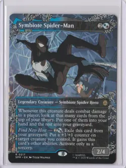 SYMBIOTE SPIDER-MAN MTG Spider-man (Borderless) Rare Legendary Creature Card - Image 1