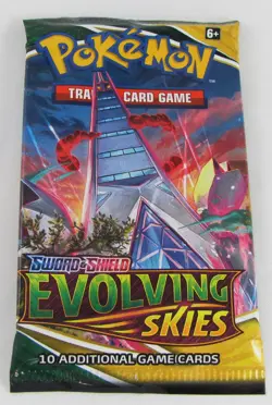 Nintendo Pokemon TCG Sword & Shield Evolving Skies Booster from J21 PokeBall NEW - Image 1
