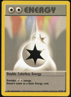 Double Colorless Energy 96/102 LP Base Set Unlimited Pokemon TCG - Image 1