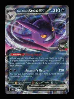 Team Rocket's Crobat ex 122/182 Holo SV10: Destined Rivals Pokemon Card - Image 1