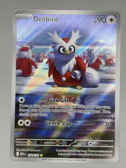 Delibird 152/132 Illustration Rare Mega Evolution Pokemon Holo NM - Image 1