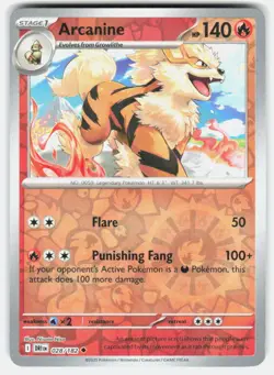 ARCANINE 028/182 UNCOMMON DESTINED RIVALS POKEMON REVERSE HOLO NM/M - Image 1