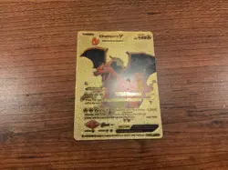 Charizard v Gold Foil Display Card Wild Flames LV91 508 HP Full Art 1995 - Image 1