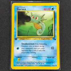 Horsea - 49/62 - 1st Edition - Fossil Set - Pokemon Card - HP - Image 1