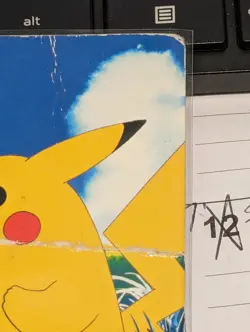 PIKACHU Pokemon 1999 Topps #TV2 Blue Logo TV Animation Edition Damaged - Image 3