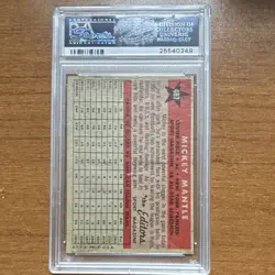 Topps 1958 Mickey Mantle Sport Magazine All-Star #487 Yankees PSA 4 - Image 2