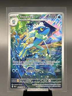 Nintendo Pokemon TCG Frogadier 089/086 SV 151 IR Full Art Holo EN 100 HP - Image 1
