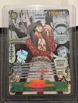 Dracule Mihawk (Manga) Secret Rare OP14-119 Azure Sea’s Seven One Piece English - Image 1
