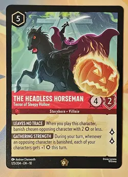 Disney Lorcana Whispers In The Well THE HEADLESS HORSEMAN Legendary #125/204 f - Image 1