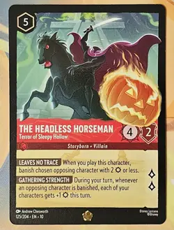 Disney Lorcana Whispers In The Well THE HEADLESS HORSEMAN Legendary #125/204 h - Image 1