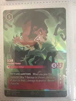 Disney Lorcana TCG Scar - Heartless Hunter Promo Foil 14/P2 Ruby 4/2 - Image 1