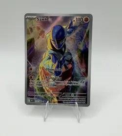 Pokemon TCG Sawk 130/086 Sv: White Flare Illustration Rare Holo 110 HP English - Image 1