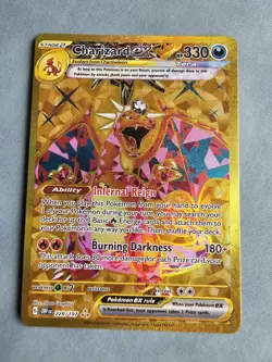 Pokemon TCG Charizard EX Card 228/197 Obsidian Flames Gold Hyper Rare - Image 1