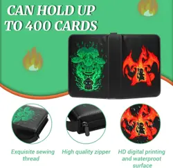 Card Binder for Pokemon Cards Holder Fits 400 Cards w/ 50 Removable Sleeves New - Image 5