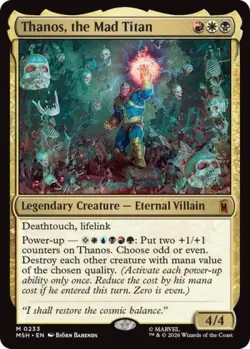 Thanos, the Mad Titan -Foil Near Mint MTG Marvel Super Heroes - Image 1