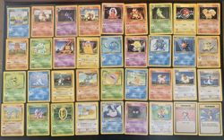 Vintage Pokemon Base Set Starter Lot – 48 Different Cards – Non-Holo Rares/UC/C - Image 1