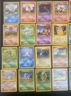 Vintage Pokemon Base Set Starter Lot – 48 Different Cards – Non-Holo Rares/UC/C - Image 3