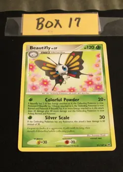 Beautifly 21/127 - NON-HOLO - Rare - Platinum - 2009 POKEMON CARD - NM - Image 1