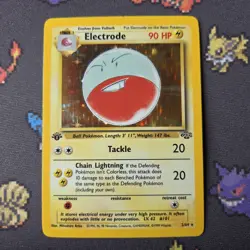 Near Mint Electrode 2/64 1st Edition Jungle Holo Rare Pokemon Card WOTC 1999 NM - Image 2