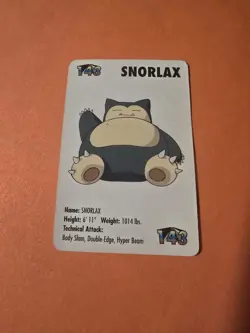 1998 KFC Pokemon promotion card featuring Snorlax (#143). - Image 1