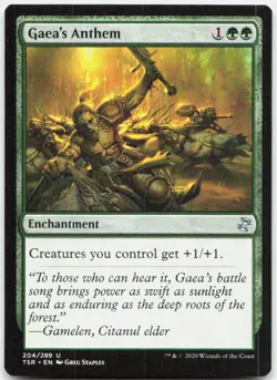 Gaea's Anthem 204 Uncommon Time Spiral: Remastered Magic: The Gathering NM - Image 1