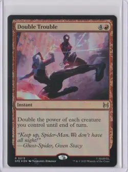DOUBLE TROUBLE MTG Spider-man [FOIL] Rare Instant Card - Image 1