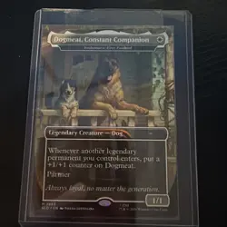MTG Dogmeat, Constant Companion Borderless Yoshimaru Fallout Secret Lair NM - Image 1
