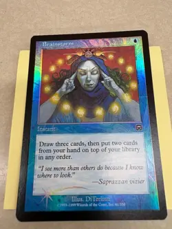 Brainstorm Mercadian Masques FOIL MtG Magic Gathering NM - Image 1