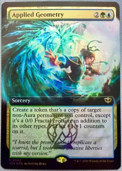 Applied Geometry (Extended Art) FOIL - NM - MTG Secrets of Strixhaven SOS #343 R - Image 1