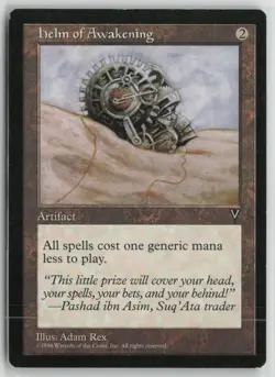 Helm of Awakening Damaged Writing on Back Visions Magic: The Gathering - Image 1