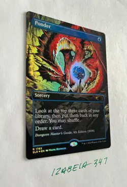 MTG Ponder RAINBOW FOIL Secret Lair x Dungeons & Dragons #1783 NM/M Unplayed - Image 2