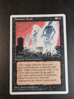 Animate Dead Magic the Gathering MTG 4th Edition 1995 - Image 1