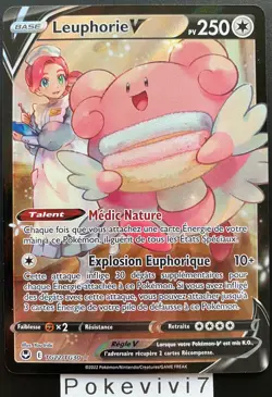 Carte Pokemon LEUPHORIE TG22/TG30 V Full Art FA Epee et Bouclier 12 EB12 FR NEUF - Image 1