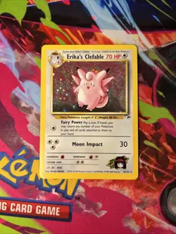 Pokemon TCG Erika's Clefable Gym Heroes Holo Unlimited Rare Card 3/132 WOTC - Image 1