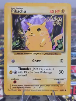 Pikachu PokeTour 1999 Pokemon - Australian Exclusive Promo Card (58/102) LP - Image 1
