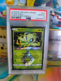 Pokemon Karte Card Celebi Super Burste Impact Prism Holo Pop 214 japanese PSA 10 - Image 1