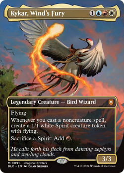 Kykar, Wind's Fury (Borderless) [Bloomburrow Commander] Near Mint - Image 1