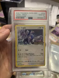 Pokemon Lugia PSA 10 Prerelease SWSH069 Vivid Voltage Holo Rare - Image 1