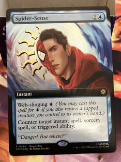 MTG Spider-Man Spider-Sense 0284 Extended Art Foil Buy-a-Box Buy A Box Promo NEW - Image 1