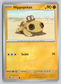 HIPPOPOTAS 052/131 COMMON PRISMATIC EVOLUTIONS POKEMON MASTERBALL HOLO NM - Image 1